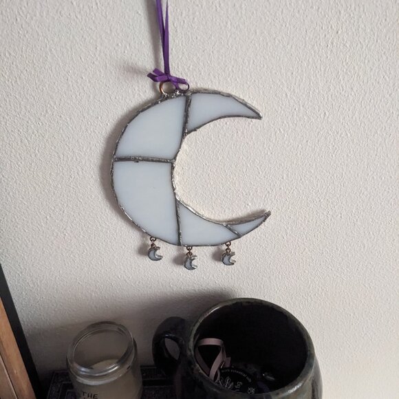 Handmade Hanging Moon Decoration - Picture 4 of 4